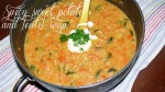spicy sweet potato and lentil soup